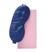 Akcesoria do bielizny - SLAAP Jedwabna opaska na oczy do spania granat - miniaturka - grafika 1