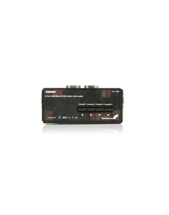 4 PORT USB KVM SWITCH und AUDI StarTech.com 4 Port VGA / USB KVM Switch inkl. Kabel und Audio - 4-fach VGA Desktop Umschalter - Przełączniki KVM - miniaturka - grafika 1