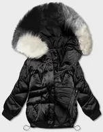 Kurtki damskie - KRÓTKA KURTKA OVERSIZE CZARNA (H-1109-01) - Z-DESIGN - miniaturka - grafika 1