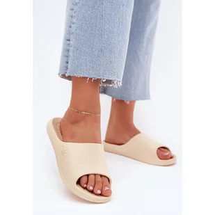 Damskie Klapki 4F 4FMM00FFLIF093A-83S Beżowe beżowy - Klapki i japonki damskie - miniaturka - grafika 1