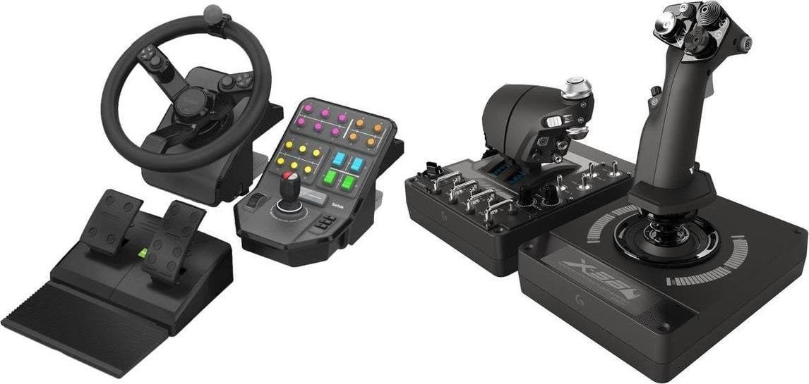 Kierownica Logitech G Saitek Farm Sim Controller 945-000062 + G X56 Hotas 945-000059