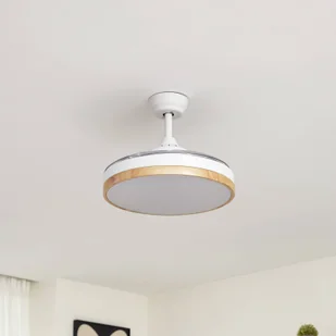 Lindby Wentylator sufitowy LED Oras, biały, DC, cichy, Ø 107 cm - Wentylatory sufitowe - miniaturka - grafika 1