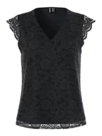 Bluzki damskie - Pieces Bluzka "Olline" w kolorze czarnym - miniaturka - grafika 1