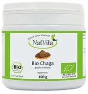 Suplementy naturalne - NatVita Chaga grzyb guz brzozy mielony 100g - miniaturka - grafika 1