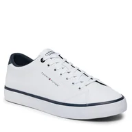 Półbuty męskie - Sneakersy Tommy Hilfiger Th Hi Vulc Core Low Leather FM0FM05041 White YBS - miniaturka - grafika 1