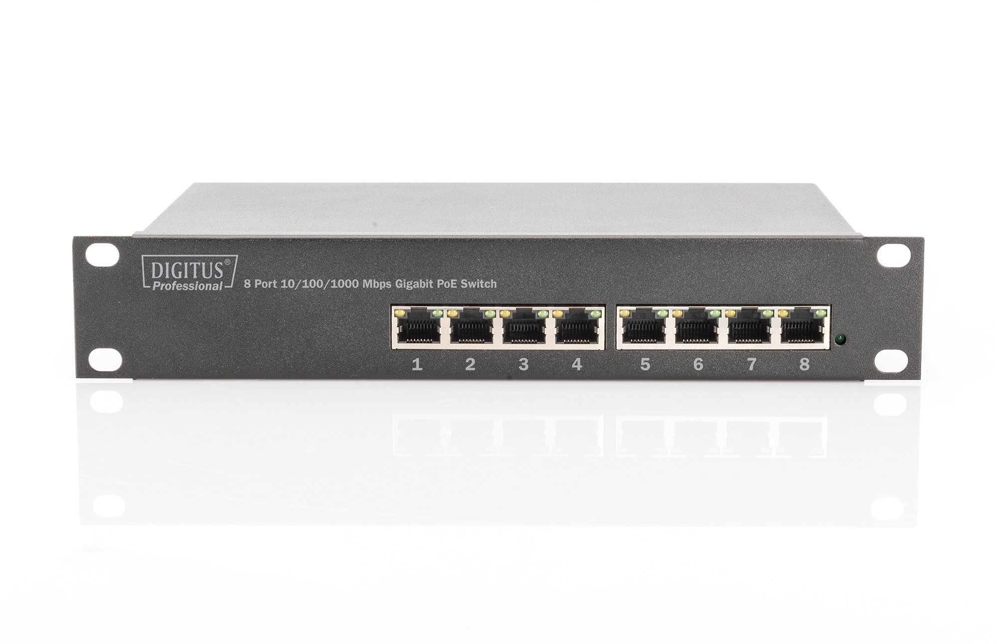 Switch Digitus Digitus Przełącznik Gigabit Ethernet PoE, 8-portowy PoE+, 10
