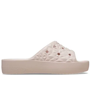Klapki Crocs Classic Platform Geometric 209564-6UR - beżowe - Klapki i japonki damskie - miniaturka - grafika 1