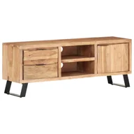 Szafki RTV - vidaXL Lumarko Szafka pod TV, 120x30x42 cm, drewno akacjowe, naturalna krawędź 323518 - miniaturka - grafika 1