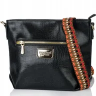 Torebki damskie - SPORTOWA Damska TOREBKA crossbody LISTONOSZKA MONNARI PREMIUM Czarny - miniaturka - grafika 1