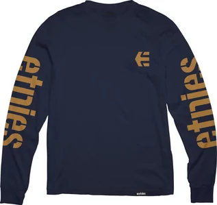 Koszulki męskie - t-shirt męski ETNIES ICON LS TEE Navy/Gum - grafika 1