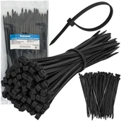 Pozostałe akcesoria sieciowe - Opaski zaciskowe Heckermann 100szt - Czarne - miniaturka - grafika 1