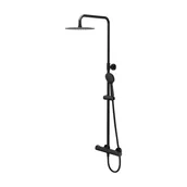 Zestawy prysznicowe - Cersanit Kolumna prysznicowa z baterią termostatyczną City czarny mat S951-848 - miniaturka - grafika 1