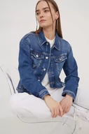 Kurtki damskie - Tommy Jeans kurtka jeansowa damska kolor niebieski przejściowa - miniaturka - grafika 1