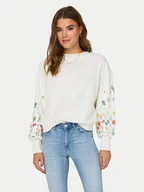Bluzy damskie - ONLY Bluza Brooke 15216364 Biały Regular Fit - miniaturka - grafika 1