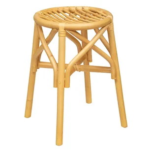 Stołek Aoni 45cm rattan naturalny - Taborety i hokery - miniaturka - grafika 1