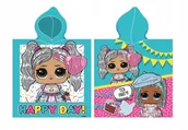 Okrycia kąpielowe dla dzieci - Ponczo dziecięce L.O.L. Surprise Happy Day, 55 x 110 cm - miniaturka - grafika 1