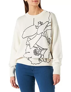 BOSS Damski sweter Famarina, Open White, L - Swetry damskie - miniaturka - grafika 1