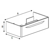 Szafki łazienkowe - New Trendy WML-9195 Szafka podumywalkowa SFERO 88,5x26,5x50 - miniaturka - grafika 1