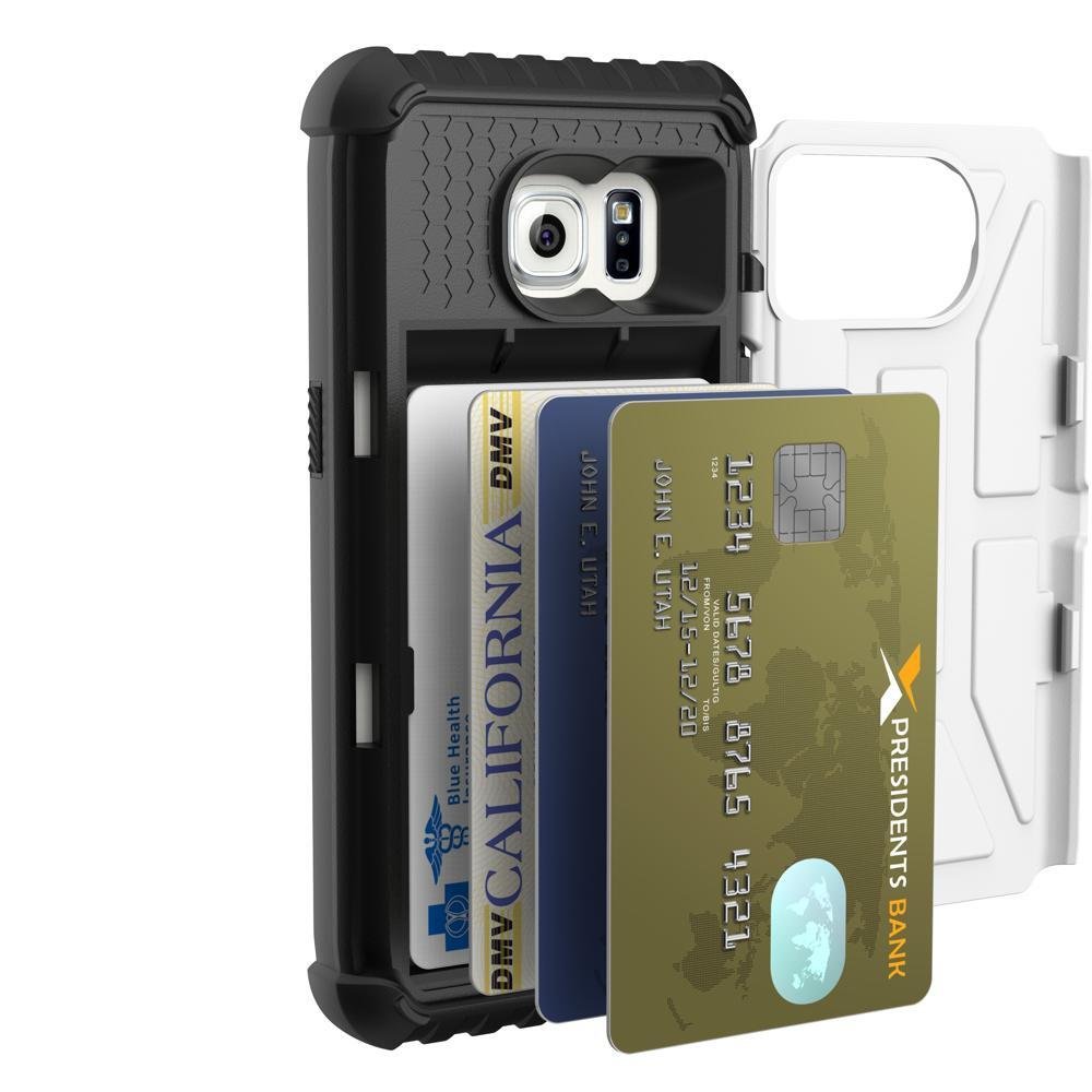 Urban Armor Gear Trooper, etui portfelowe, Samsung, Galaxy S7, 12,9 cm (5,1 cala), czarny, biały