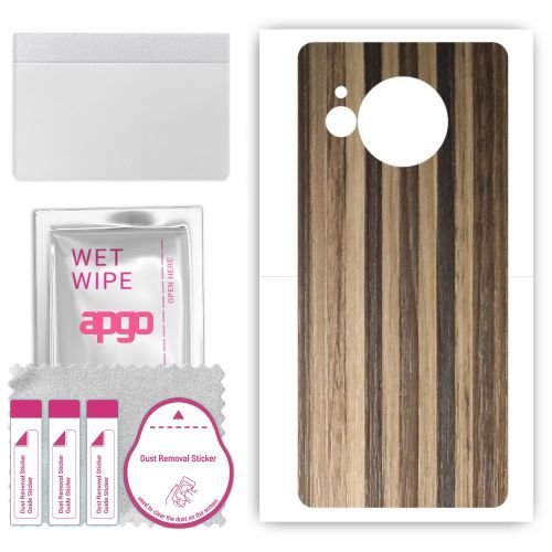 folia naklejka skórka strukturalna na TYŁ do Sharp Aquos Sense8 SH-54D - Drewno Paski Mix - apgo SKINS