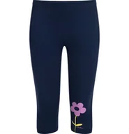 Legginsy - Legginsy dziewczęce leginsy 3/4 dziecięce bawełniane 122 z kwiatkiem Endo - miniaturka - grafika 1