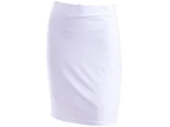 Spódnice - Spódnica ołówkowa z wiskozy biała - miniaturka - grafika 1