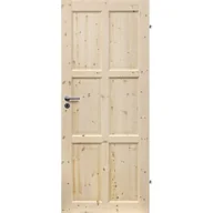 Drzwi wewnętrzne - Skrzydło drzwiowe CZAPLA pełne 80 prawe sosna - miniaturka - grafika 1