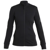 Bluzy sportowe damskie - Bluza damska Icebreaker Women Merino 260 Quantum IV LS Zip Rozmiar: M / Kolor: czarny/szary - miniaturka - grafika 1