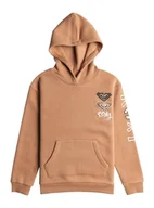 Koszulki i topy damskie - Roxy Top SURF FEELING HOODIE SZCZOTKOWANA Młodzieżowa Brązowa 16/XXL - miniaturka - grafika 1