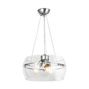 Lampy sufitowe - Zuma Line Skandynawska LAMPA wisząca MERANO RLD931031-3 szklana OPRAWA okrągły ZWIS loftowy chrom przezroczysty RLD931031-3 - miniaturka - grafika 1