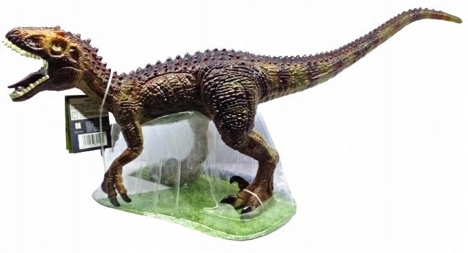 DUŻY 63 Dinozaur Celofyz Na Podstawce Z Efektami Dźwiękowymi