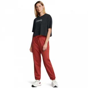 Damskie spodnie dresowe Under Armour UA Rival Terry Jogger - czerwone - UNDER ARMOUR - Spodnie sportowe damskie - miniaturka - grafika 1
