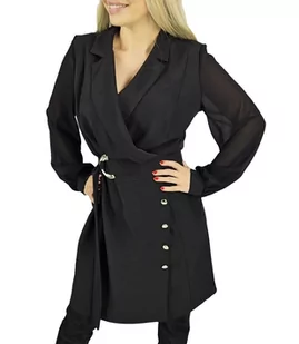 Elegancka sukienka o kroju marynarki Pasek w talii Złote guziki ARIEL-38 - Sukienki - miniaturka - grafika 1