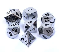 Akcesoria do gier planszowych - Rebel komplet kości RPG, polerowane srebro - miniaturka - grafika 1