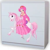 Komody dla dzieci - Elior Komoda dla dziecka z szufladami Happy 10X mix - biała - miniaturka - grafika 1