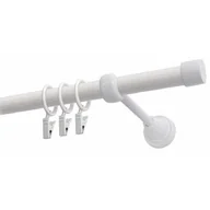 Karnisze - Karnisz DECASTYL Luna z kółkami pojedynczy 240 cm Biały - miniaturka - grafika 1