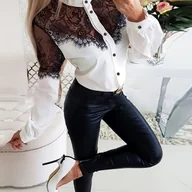 Kurtki damskie - TEMU Elegancki kombinezon z dzianiny z zamkiem błyskawicznym z przodu, poliestrowy kombinezon z wysokim dekoltem w jednolitym kolorze z guzikiem, - miniaturka - grafika 1