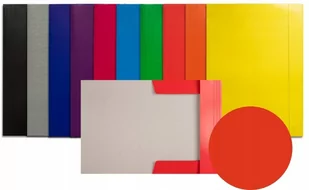Staples Staples Teczka z gumką kartonowa lakierowana A4 czerwony 25 sztuk OB1512 - Teczki i skoroszyty - miniaturka - grafika 1
