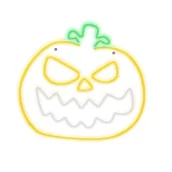 Pozostałe oświetlenie - Neon FOREVER TF1 Plexi Led Zła dynia Pomarańczowy-biały + USB FPNE14 - miniaturka - grafika 1