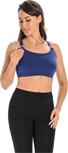 Teyli Top biustonosz do karmienia bawełniany Maya jeans Jeans XL - Biustonosze ciążowe - miniaturka - grafika 1