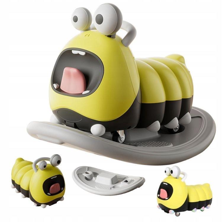 Bujak Jeździk Gąsienica Interaktywna dla dzieci ze światłami i muzyką 2w1