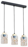 Lampy sufitowe - Lemir Meru listwa 3 pł. / czarny matowy + złoty + bursztyn O2963 W3 CZA + ZL O2963 W3 CZA + ZL - miniaturka - grafika 1