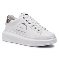 Baleriny - Sneakersy KARL LAGERFELD - KL62538 White Lthr W/Silver - miniaturka - grafika 1