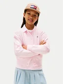 Swetry damskie - Tommy Hilfiger Kardigan KG0KG08546 Różowy Regular Fit - miniaturka - grafika 1