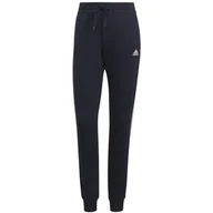 Spodnie męskie - Spodnie damskie adidas Essentials Slim Tapered Cuffed Pant granatowe GM8736-L - miniaturka - grafika 1