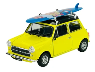 WELLY MINI COOPER 1300 ŻÓŁTY Z DESKĄ 1:24 22496 - Samochody i pojazdy dla dzieci - miniaturka - grafika 1