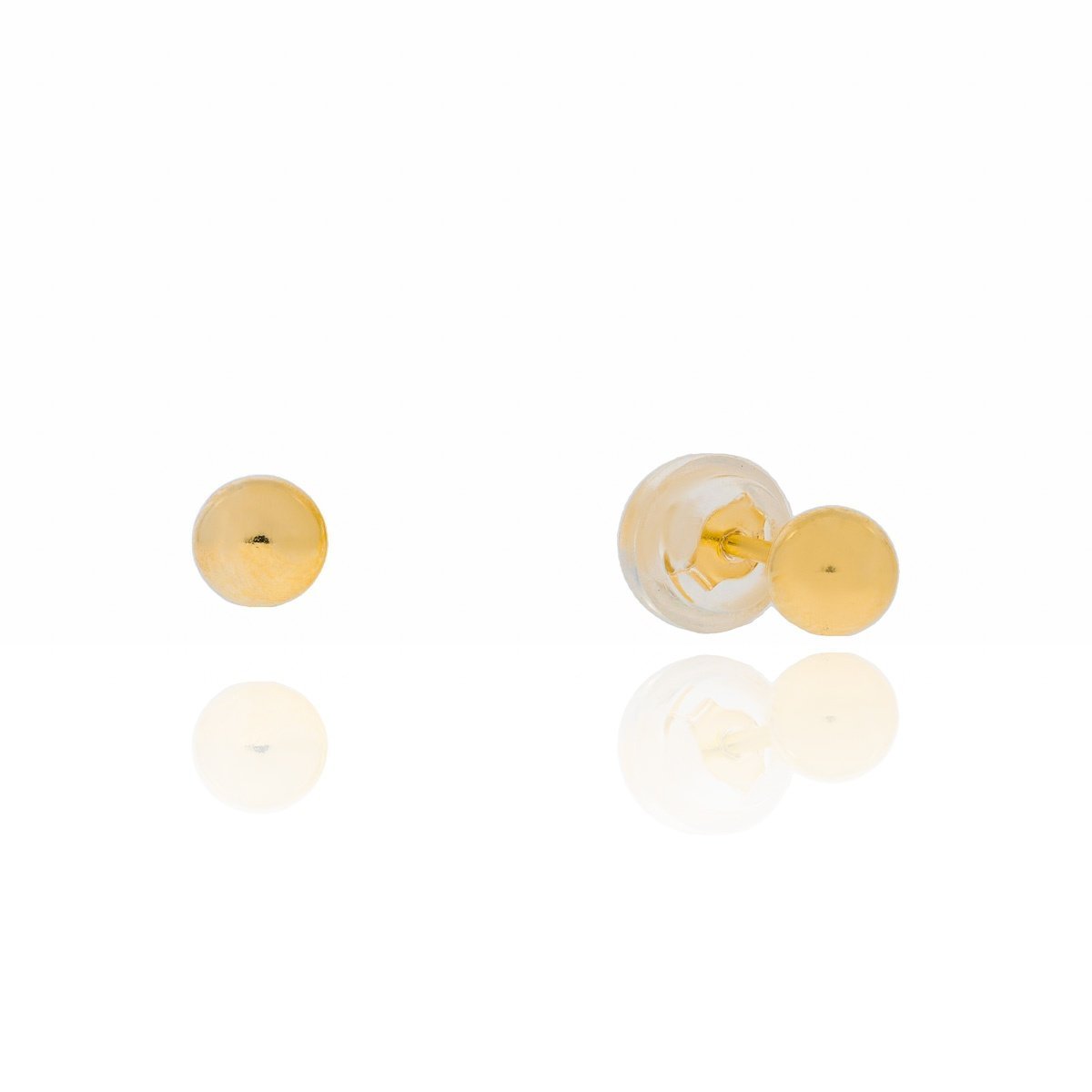 Srebrne pozłacane kolczyki kulki 4 mm sztyfty pr. 925