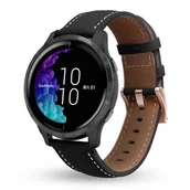 Akcesoria do smartwatchy - PASEK SKÓRZANY DO GARMIN VENU 2s 3s FORERUNNER 255s 265s VIVOACTIVE 3s 4s - miniaturka - grafika 1