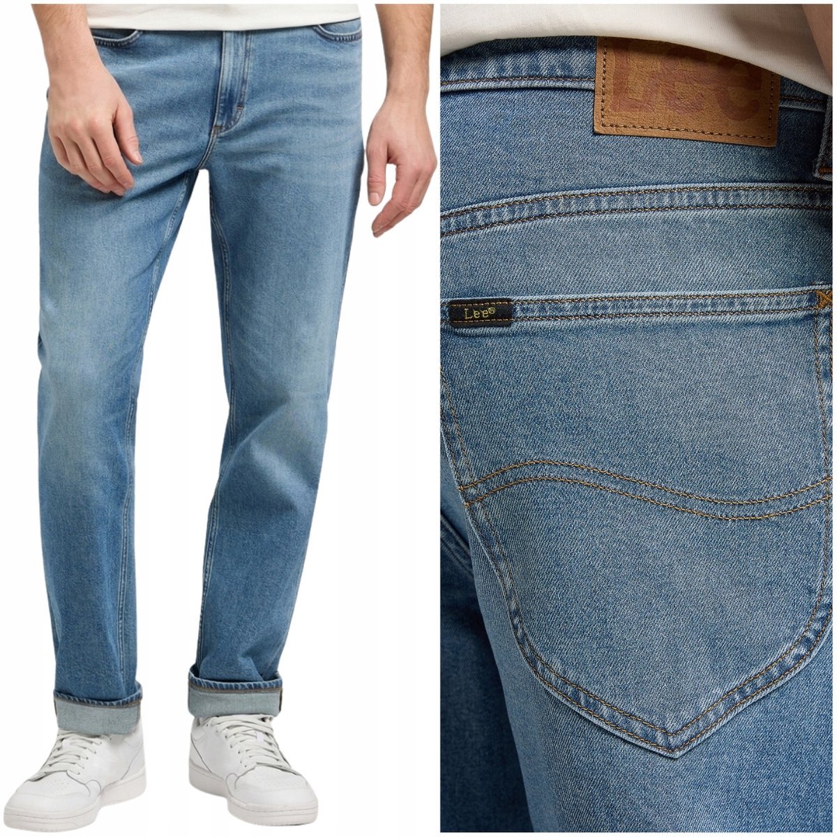 Lee WEST relaxed straight Summer Fun proste spodnie jeansowe W30 L30