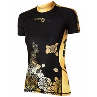 Kimona, stroje i obuwie - Extreme Hobby Rashguard Damski Krótki Rękaw Rose Black/Gold - miniaturka - grafika 1